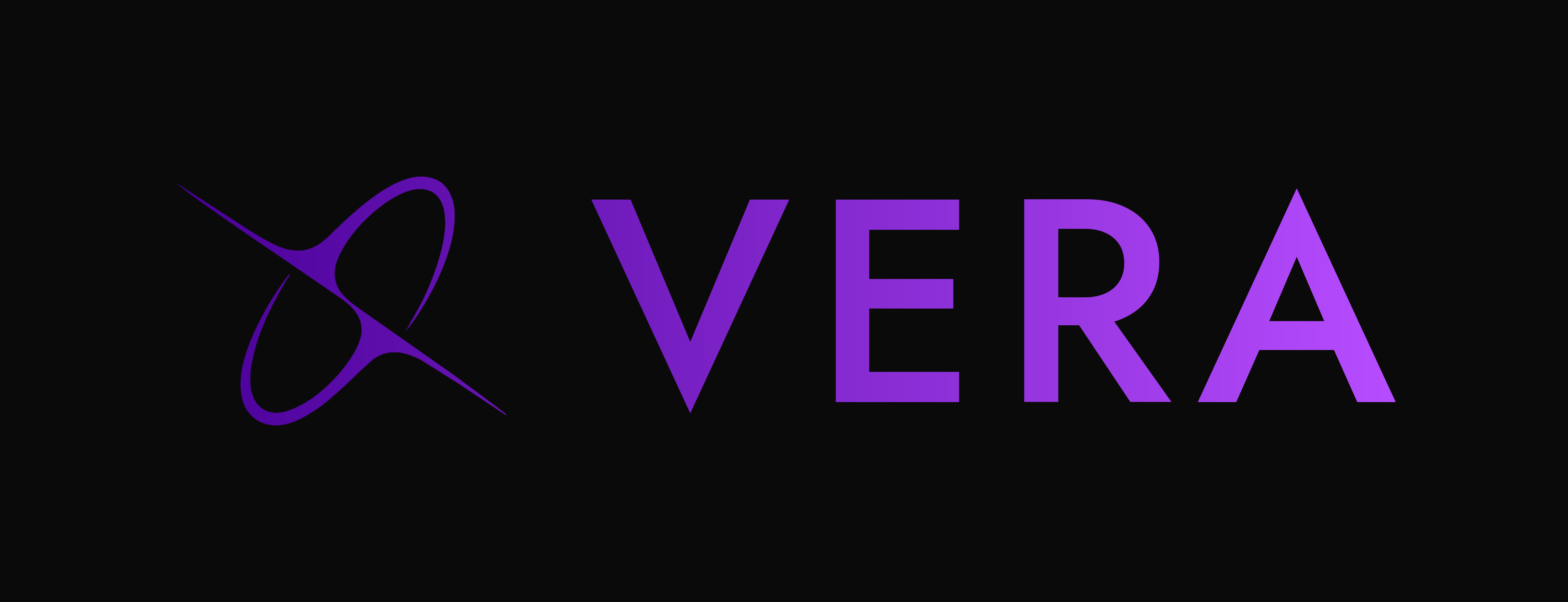 VERA AI Running Coach logo with name gradient on dark background VERA AI Running Coach logo with name gradient on dark background