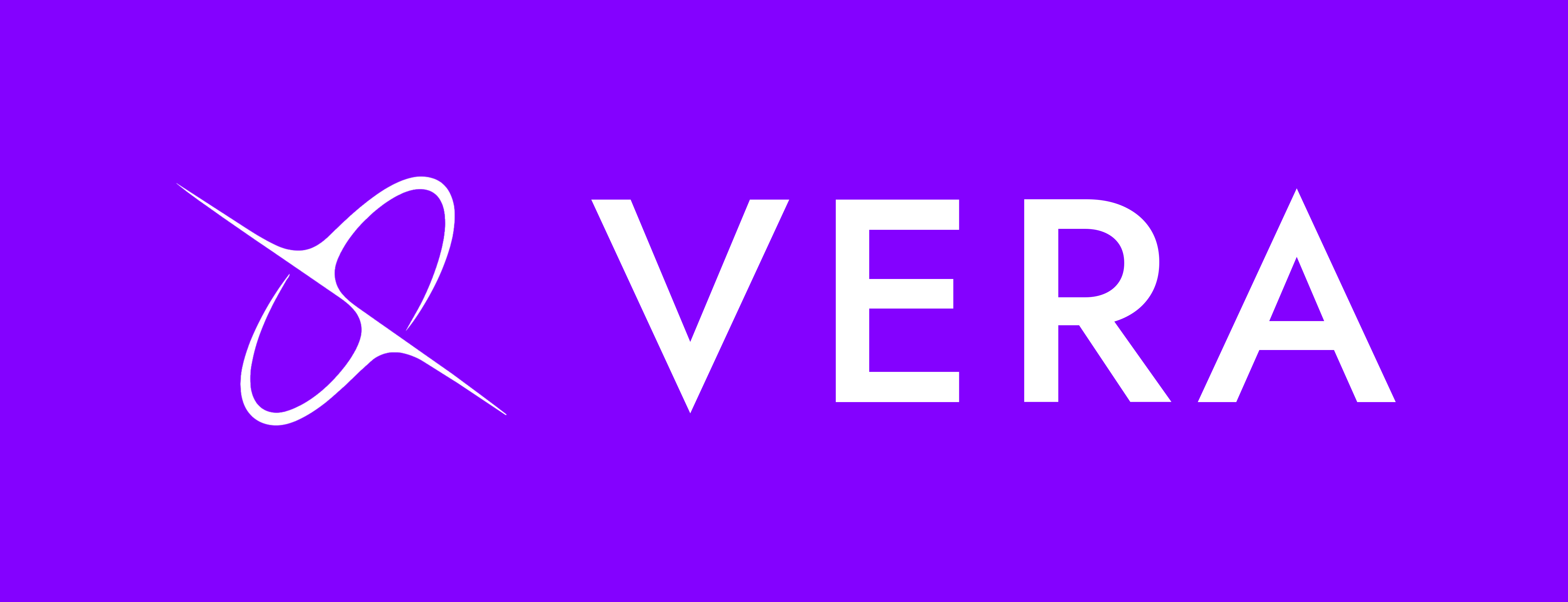 VERA AI Running Coach logo with name white on purple background VERA AI Running Coach logo with name white on purple background